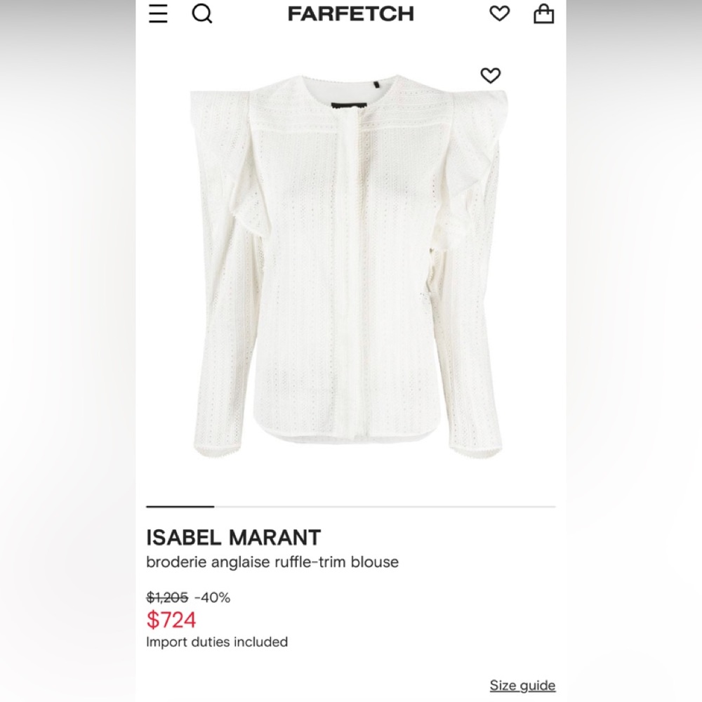 Isabel Marant broderie anglaise ruffle-trim blouse